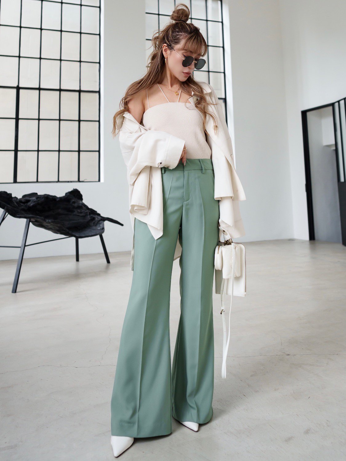 Twill Collar Pants