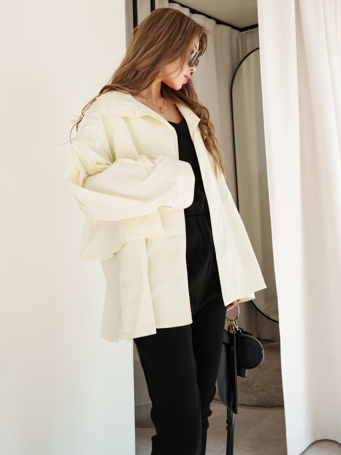 トレンチライク タフタ Jacket