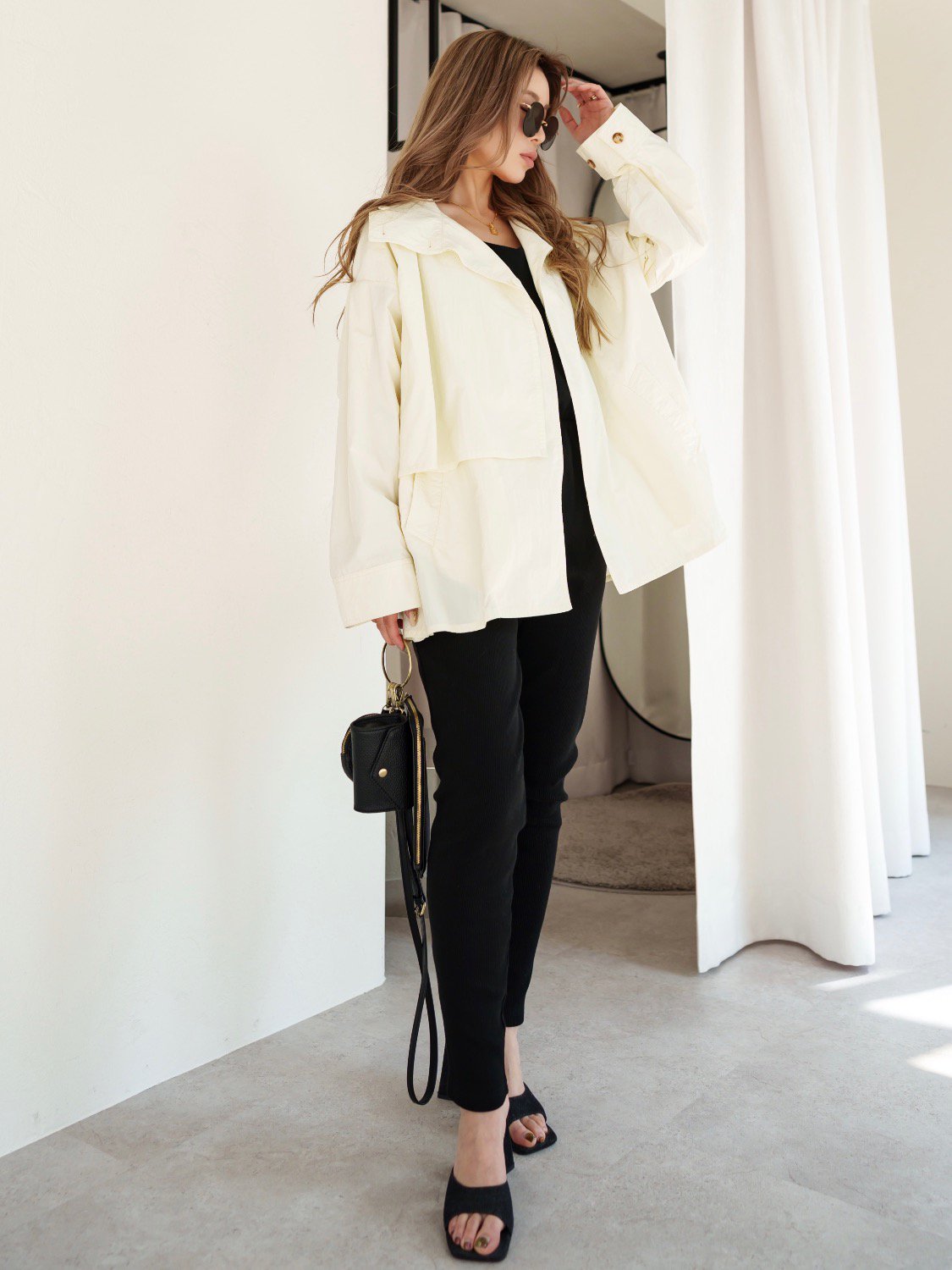 トレンチライク タフタ Jacket