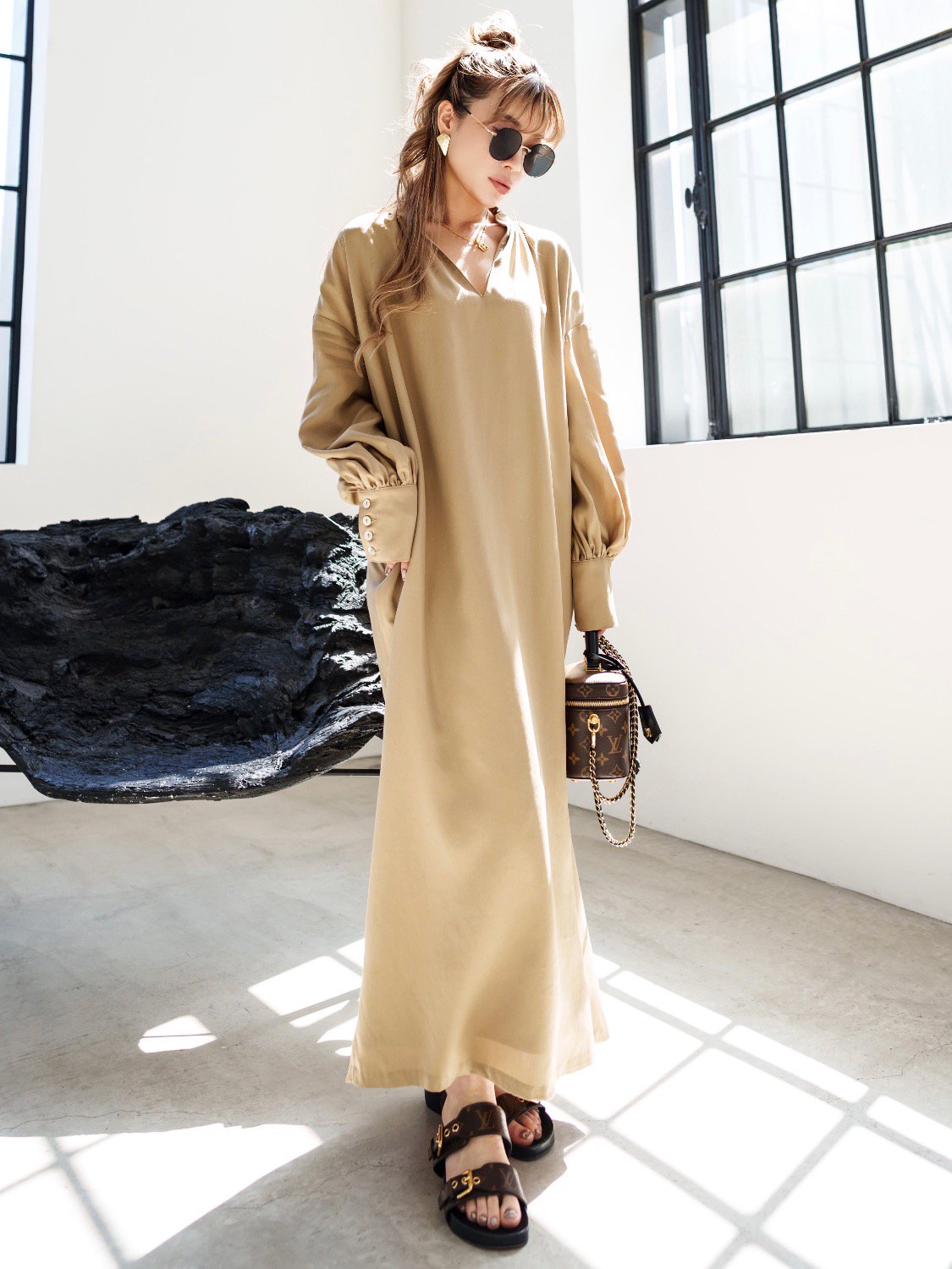 バックツイスト シャツ One-piece