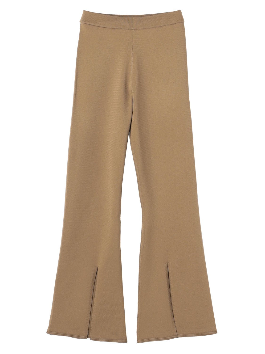 Front slit knit pants