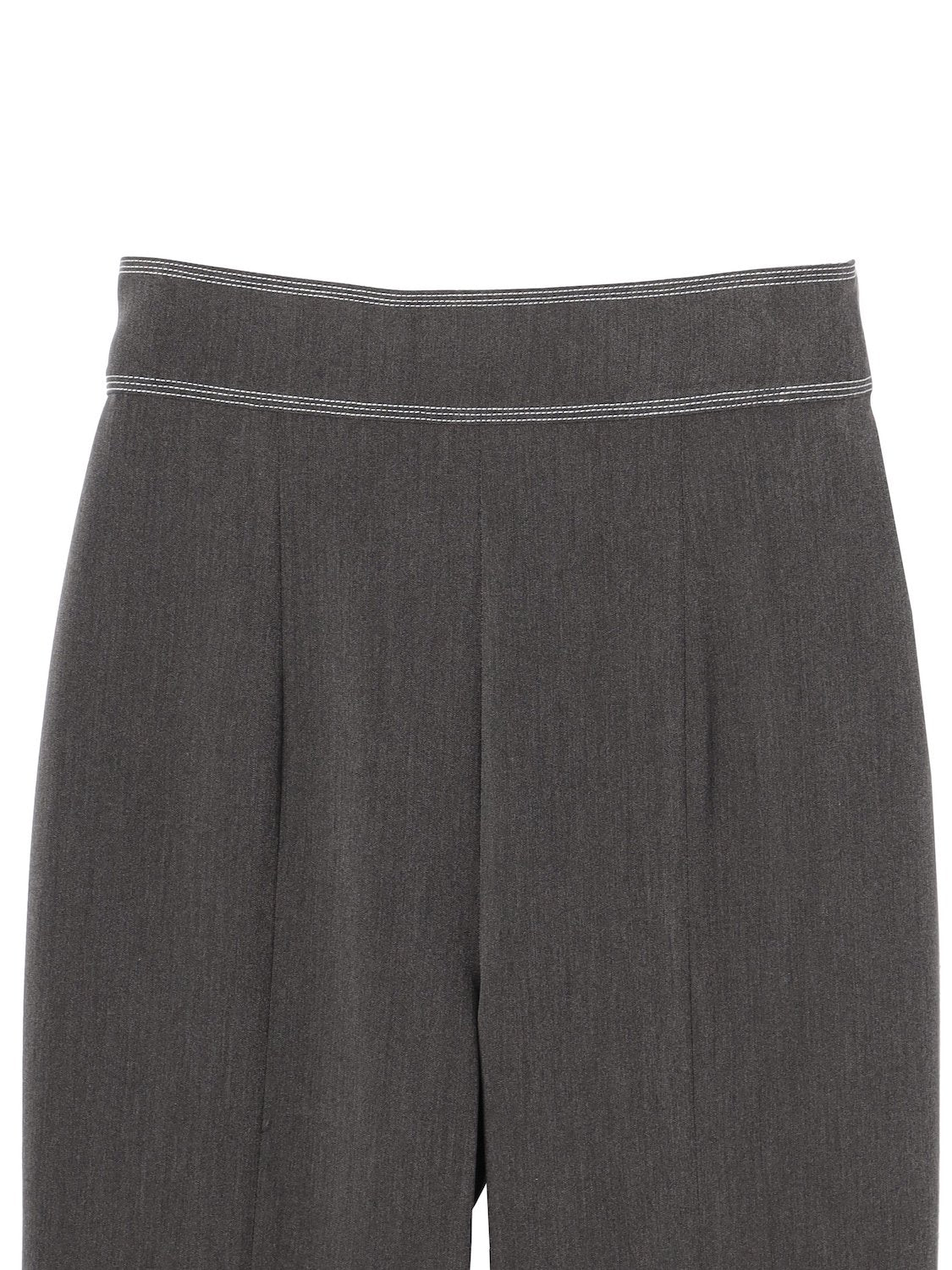 Stitched semi-flared pants