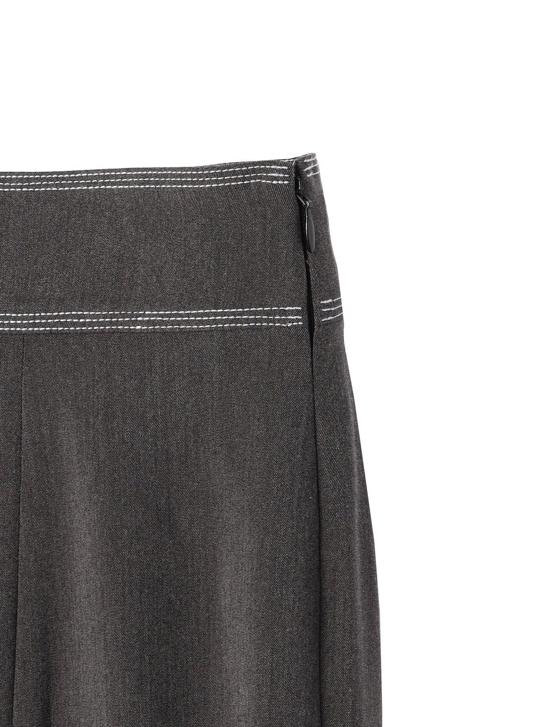 Stitched semi-flared pants