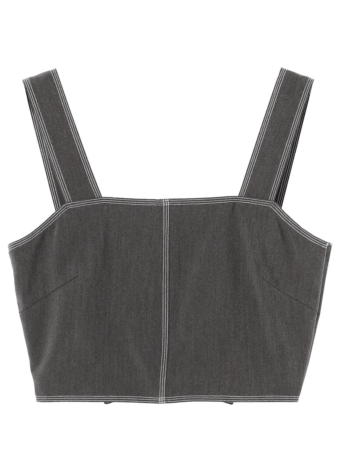 Stitched Back-shirring Bustier