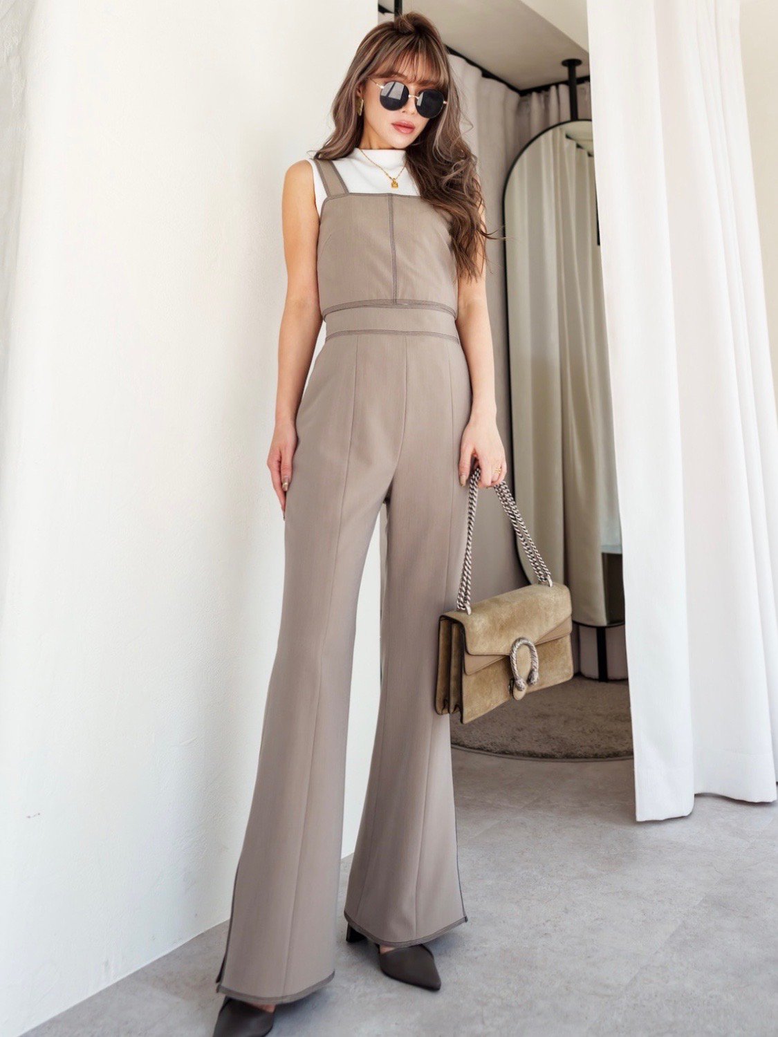 Stitched Back-shirring Bustier