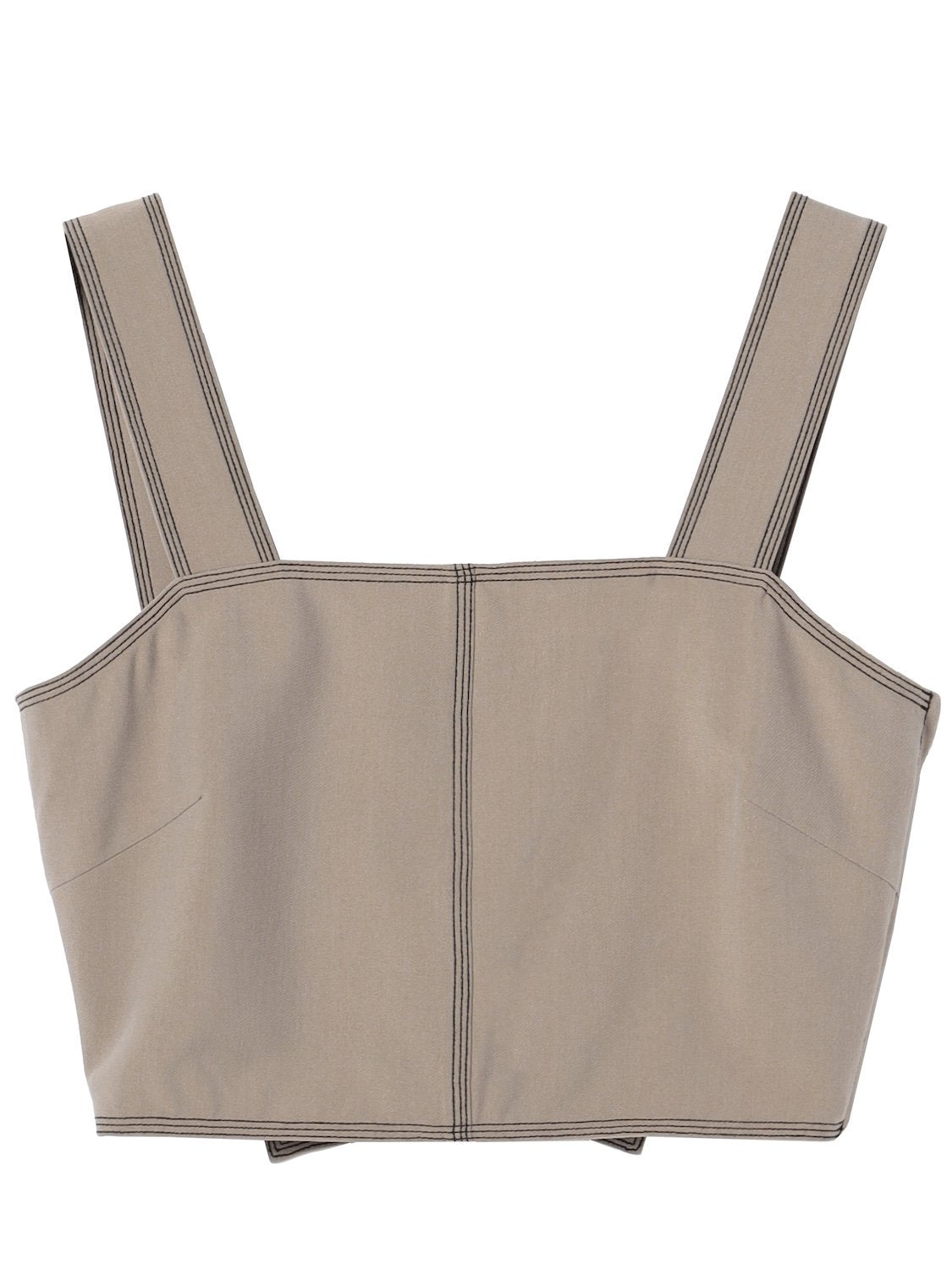 Stitched Back-shirring Bustier