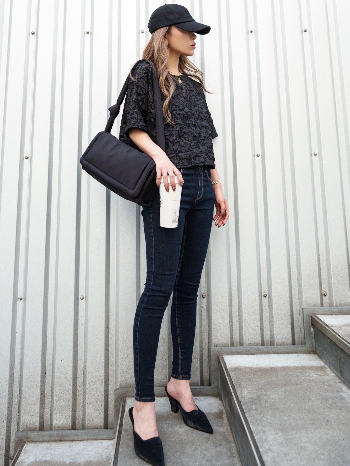 Jacquard Half Sleeve Tops