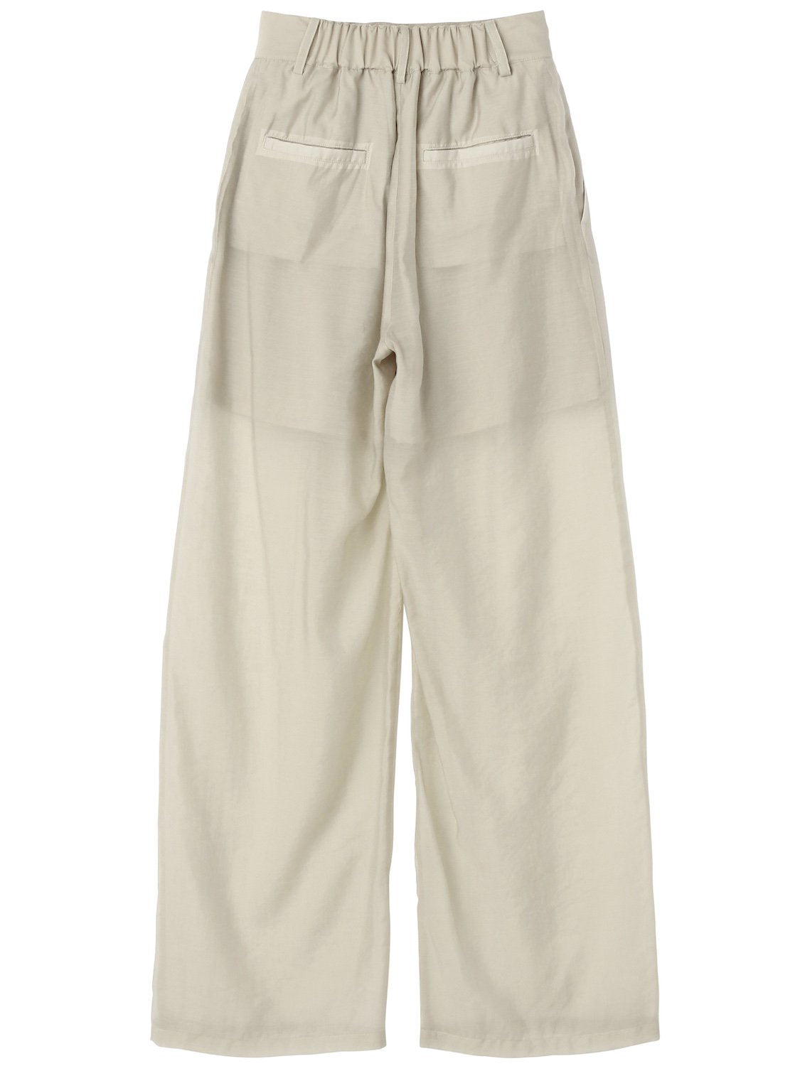 Sheer tuck wide pants