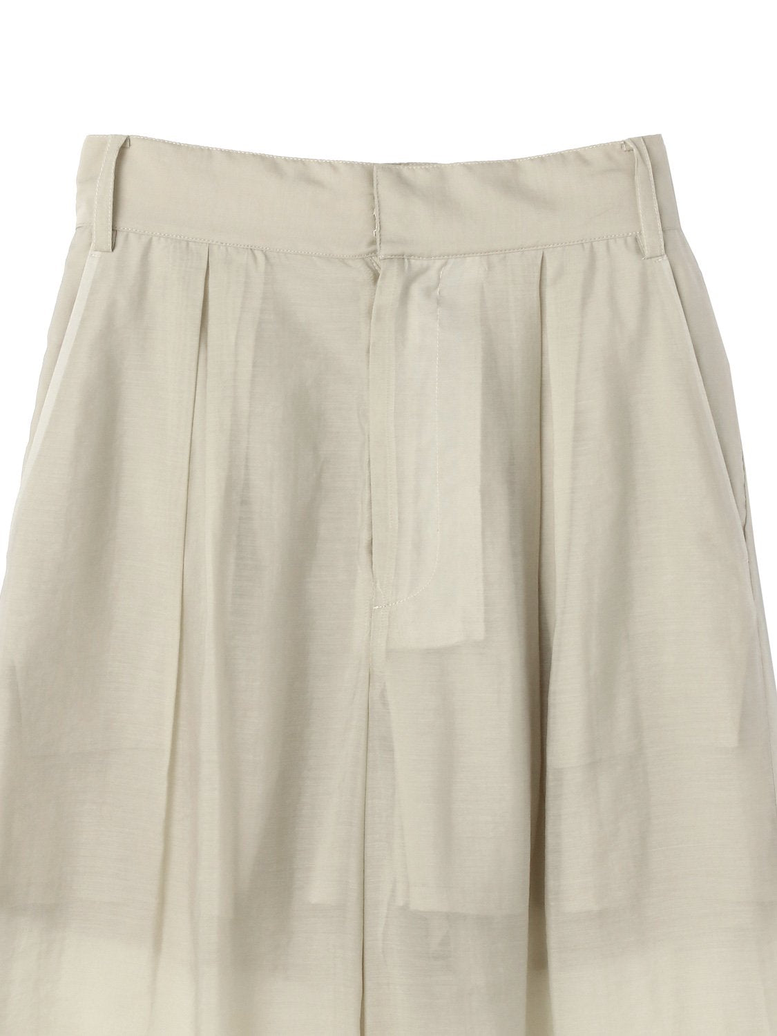 Sheer tuck wide pants