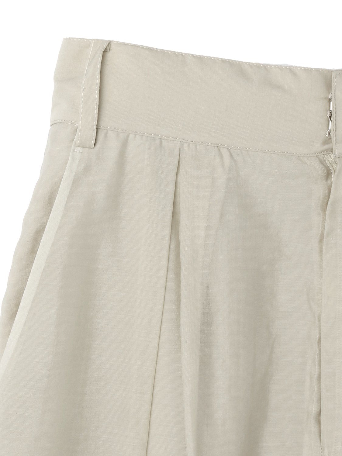 Sheer tuck wide pants