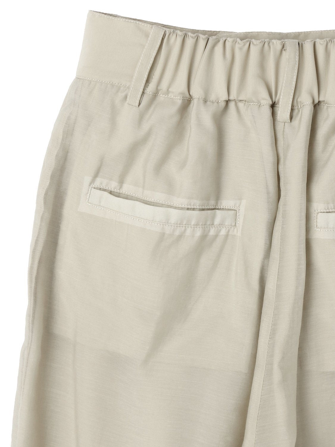 Sheer tuck wide pants