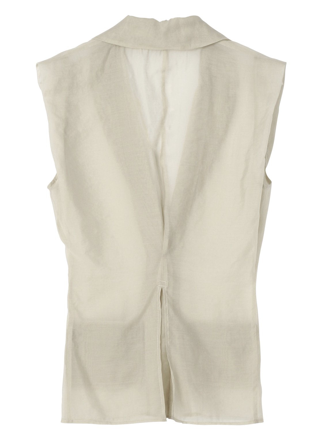 Sheer tuck shoulder vest