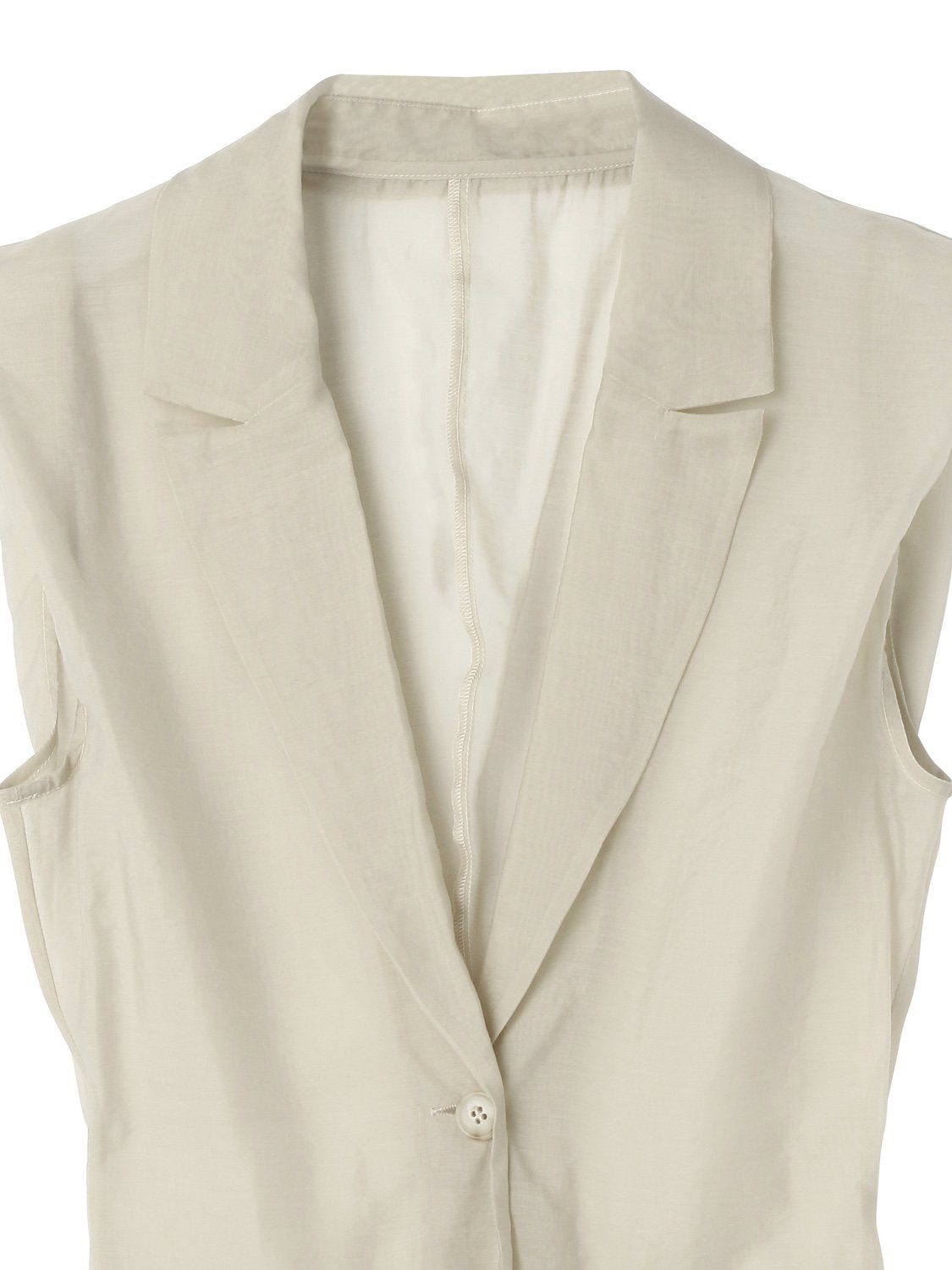 Sheer tuck shoulder vest