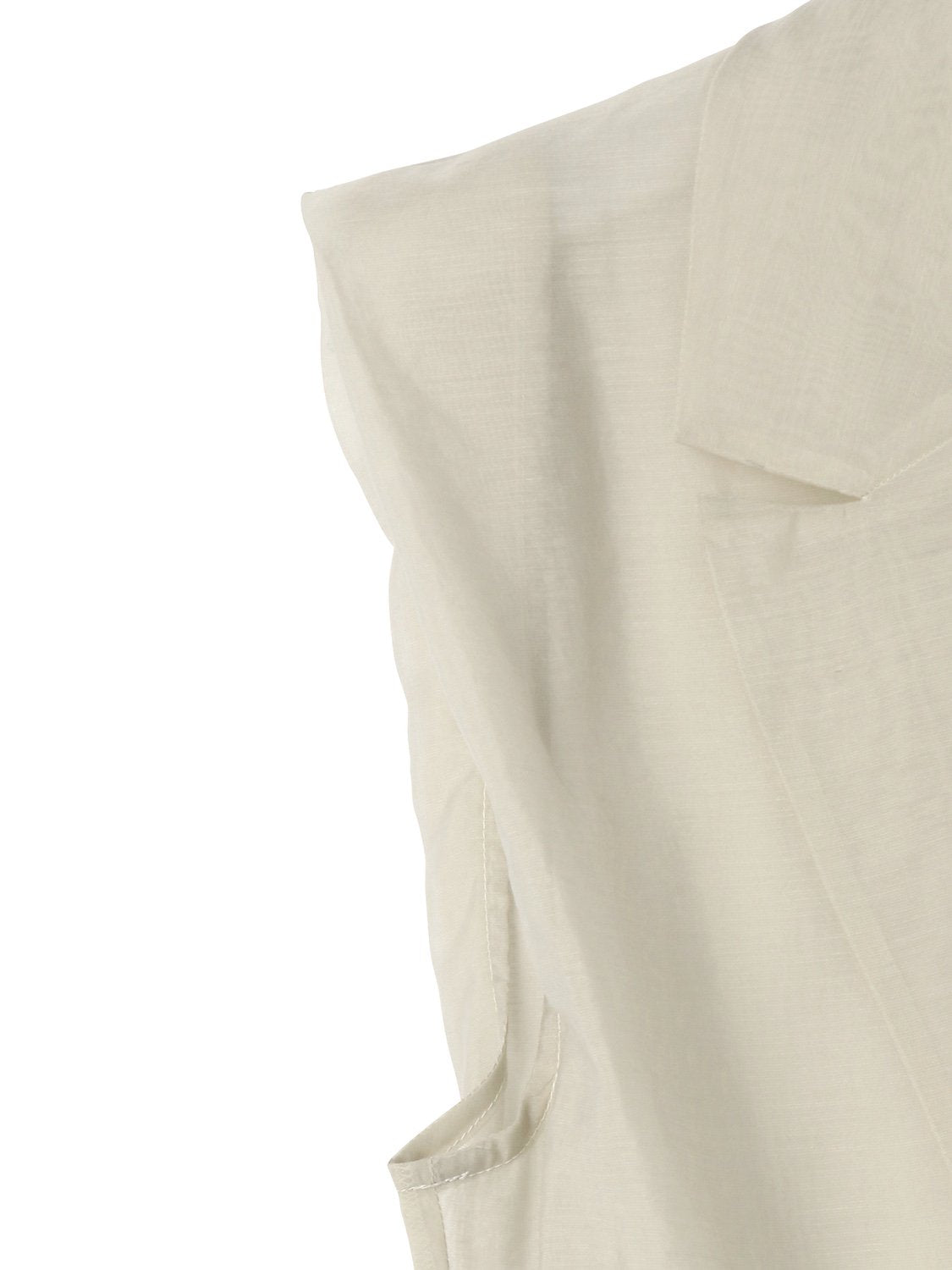 Sheer tuck shoulder vest