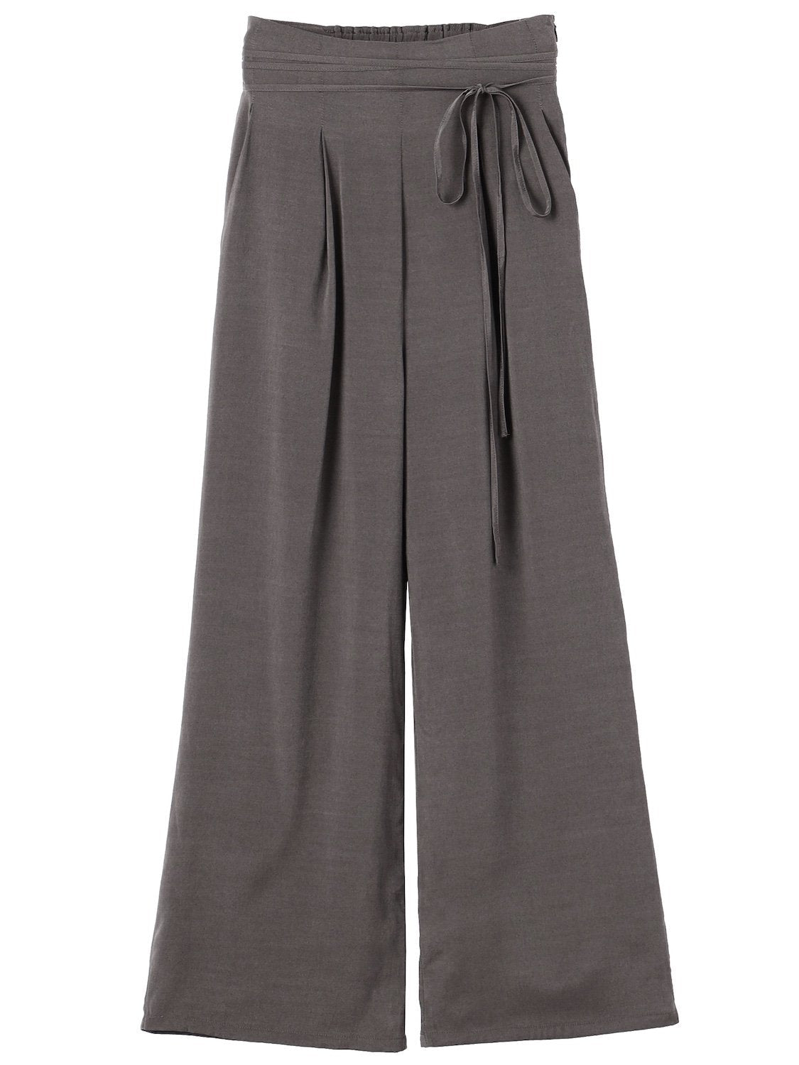 ウエストコード サテン Wide-pants