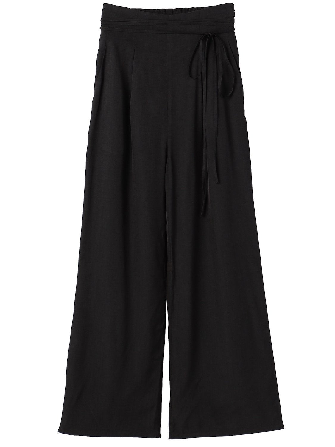 ウエストコード サテン Wide-pants