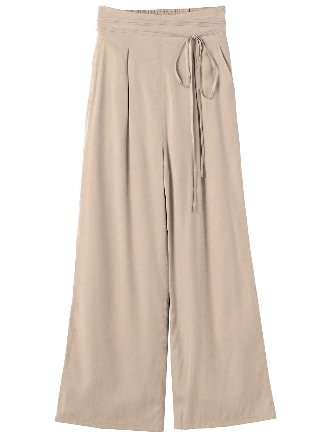ウエストコード サテン Wide-pants