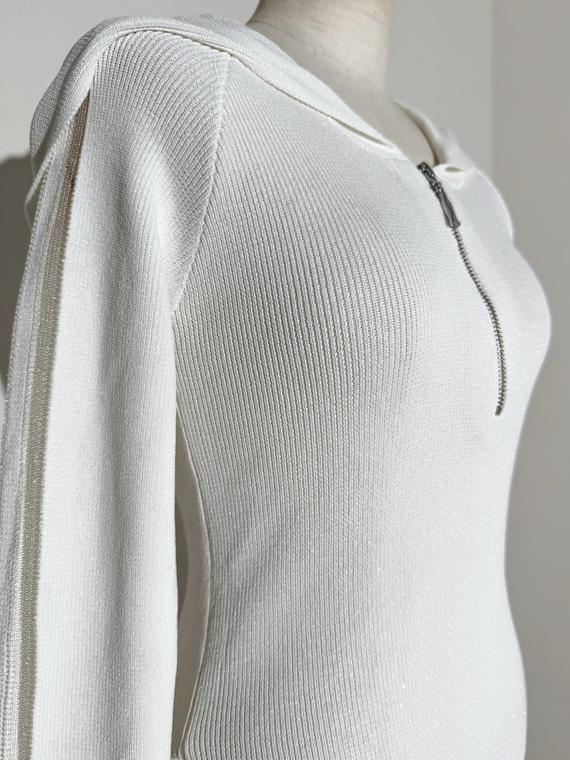 シアーライン Half ジップフーディー KNIT