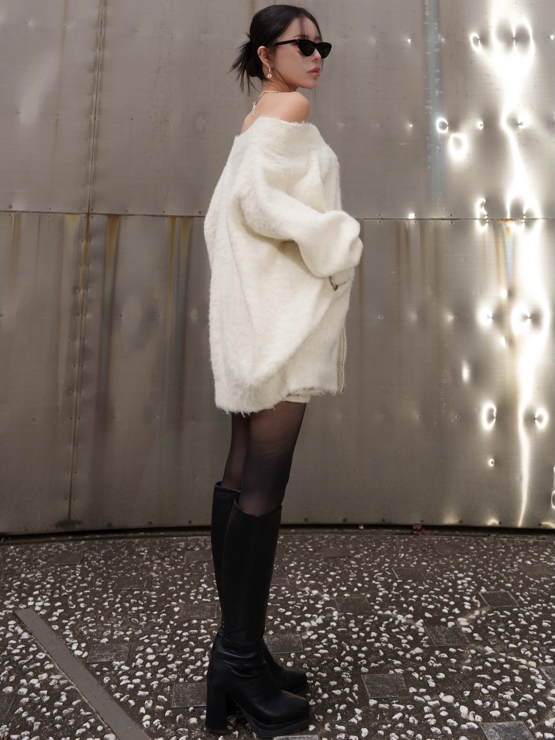 ショートパンツ レイヤード KNIT スカート