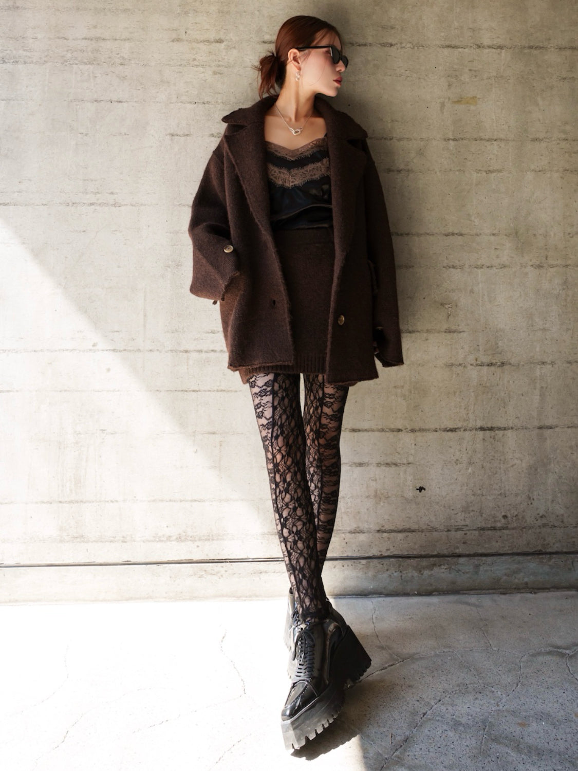メルトンライク KNIT オーバーコート