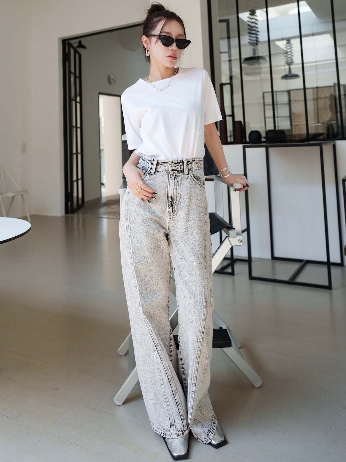 Embroidery ハート Tシャツ