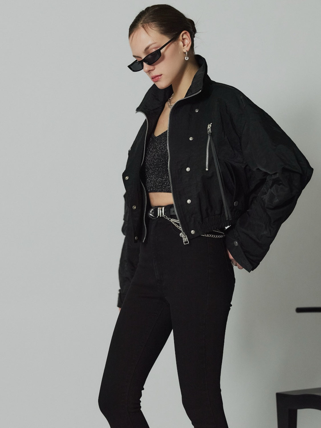 ミリタリー ライダースルック ブルゾン