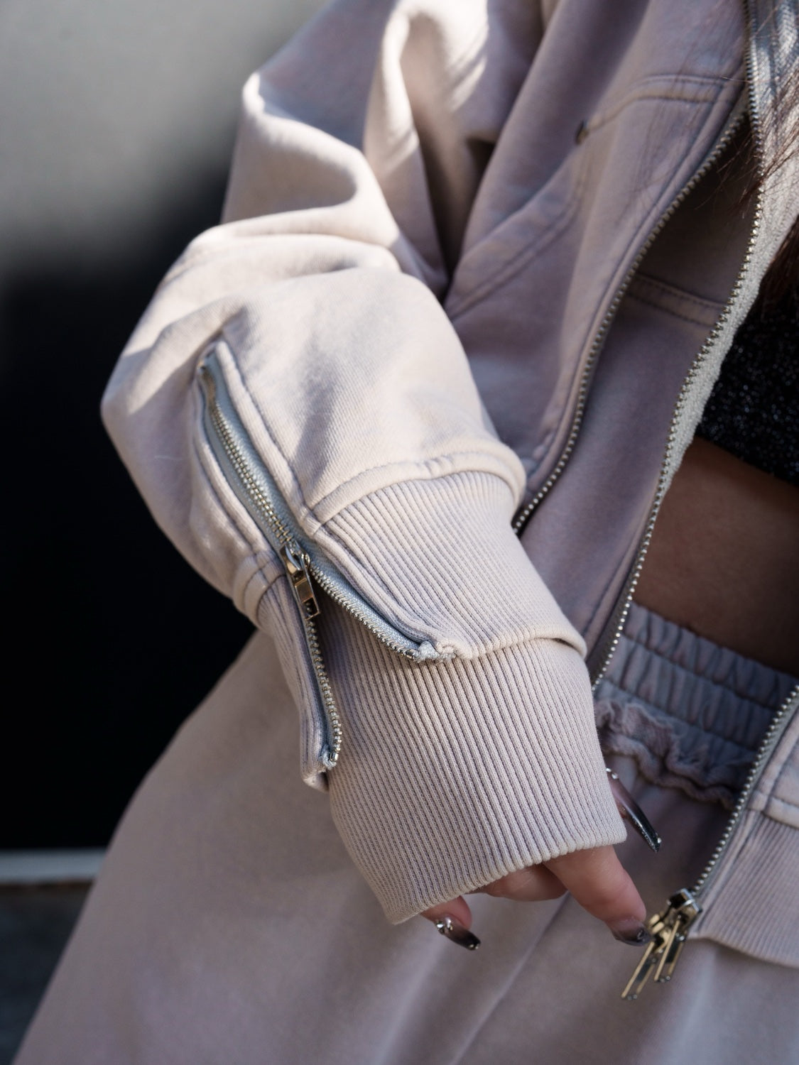 [Short] ピグメント Multi Zip レイヤードフーディー