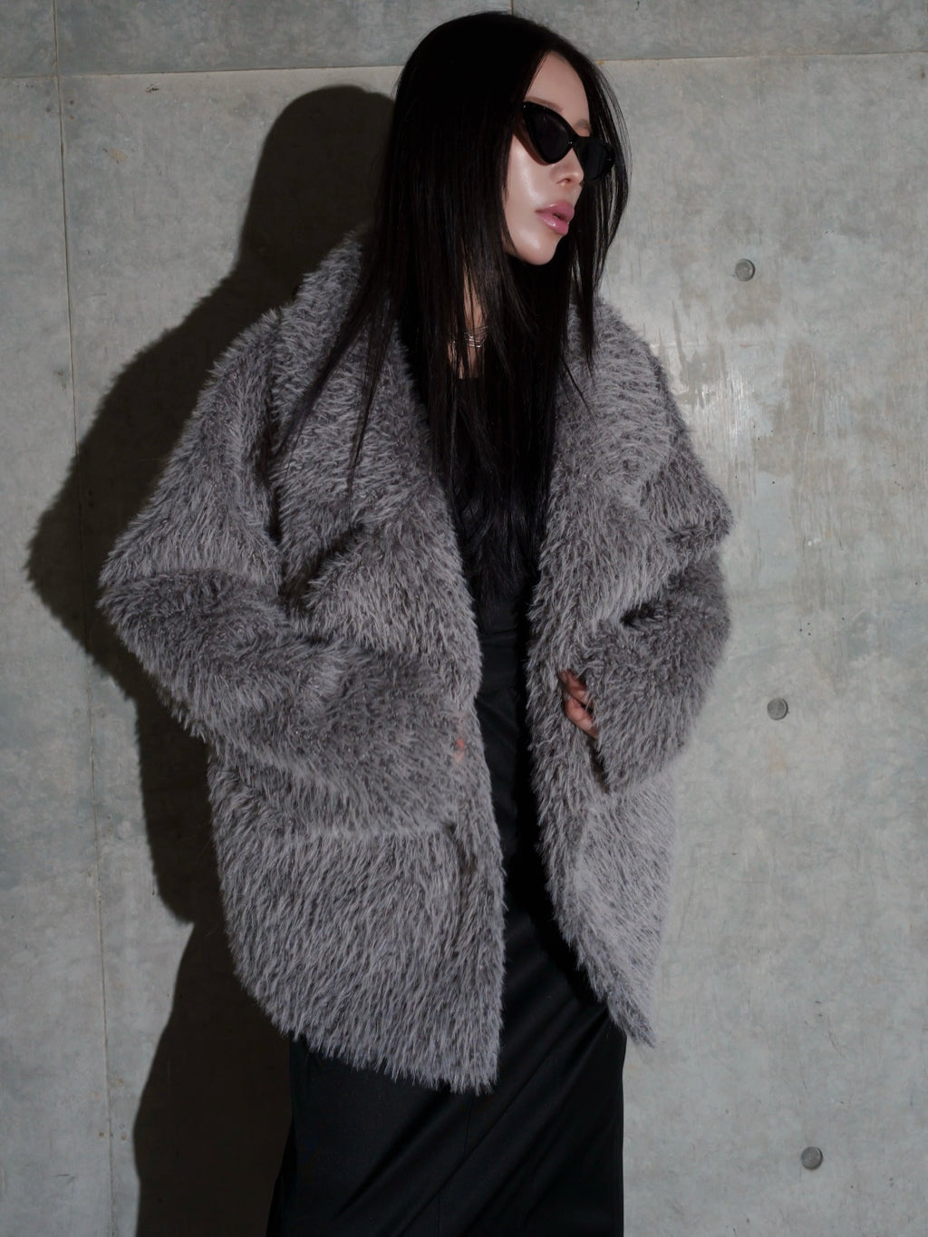 Glam Lips 毛皮コート Suede ボンディング Fur コート