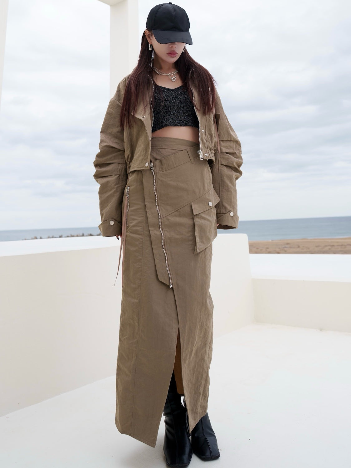 ミリタリー ライダースルック ブルゾン