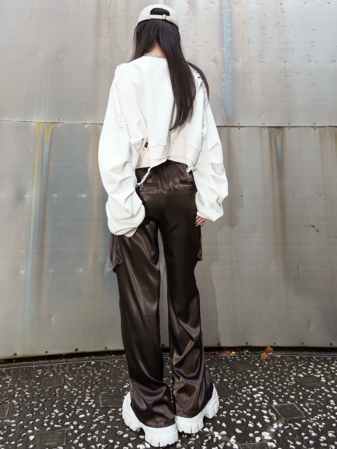 ピグメント Short ダメージ プルオーバー