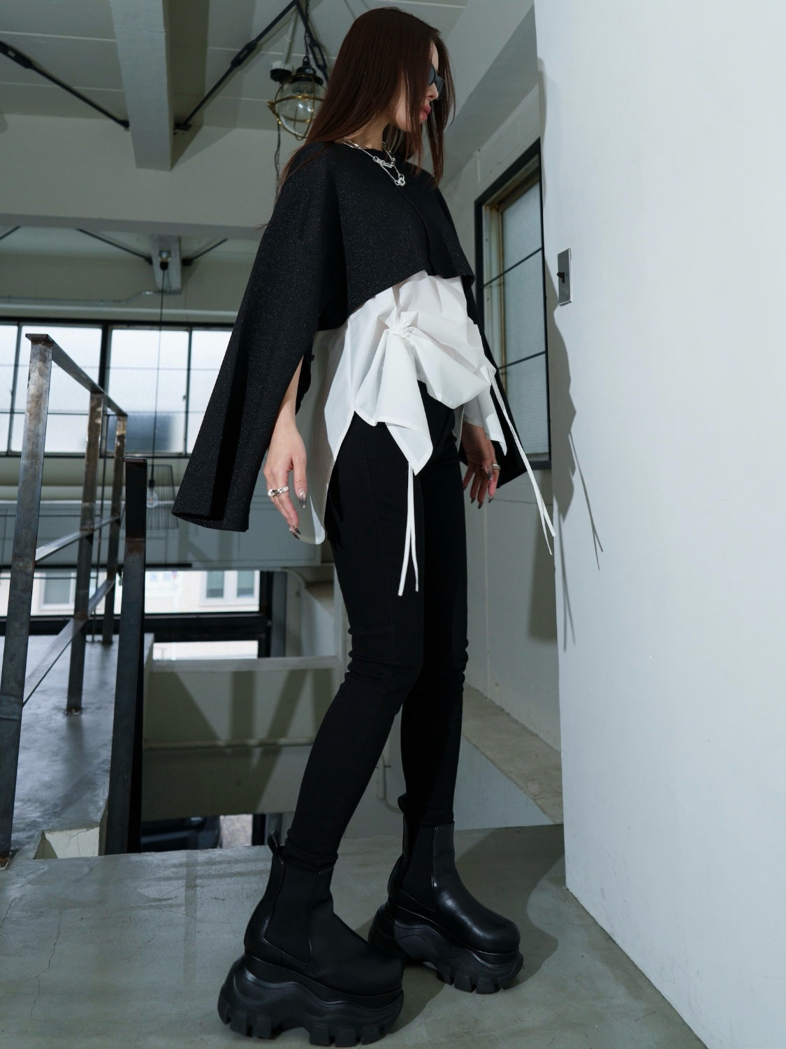 レイヤード KNIT & ブラウス セット