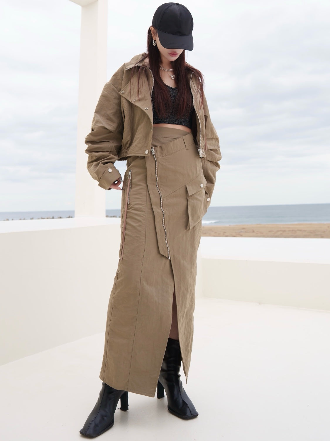 ミリタリー ライダースルック ブルゾン