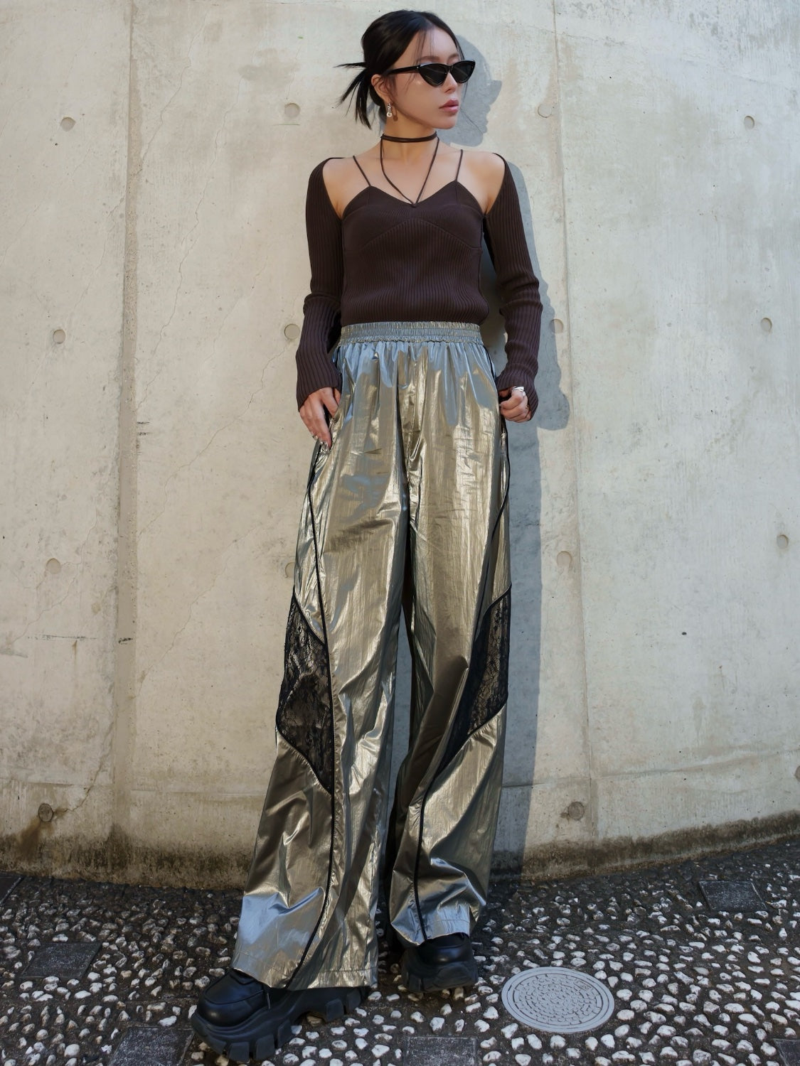 サイドレース Wide トラックパンツ