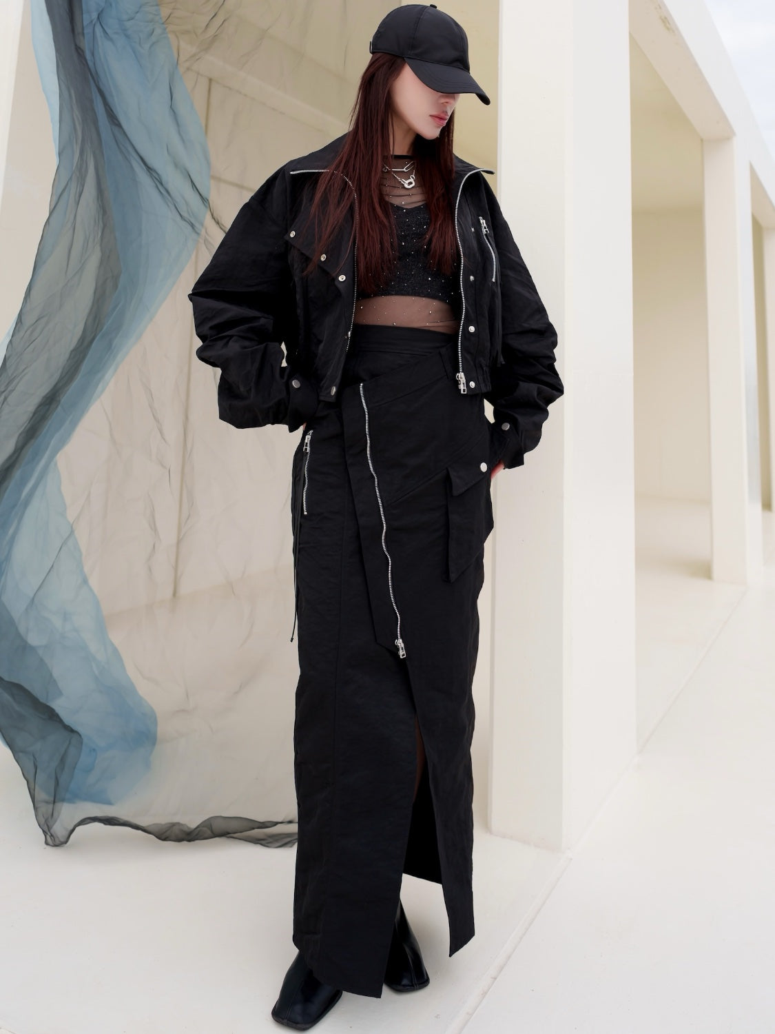 ミリタリー ライダースルック ブルゾン