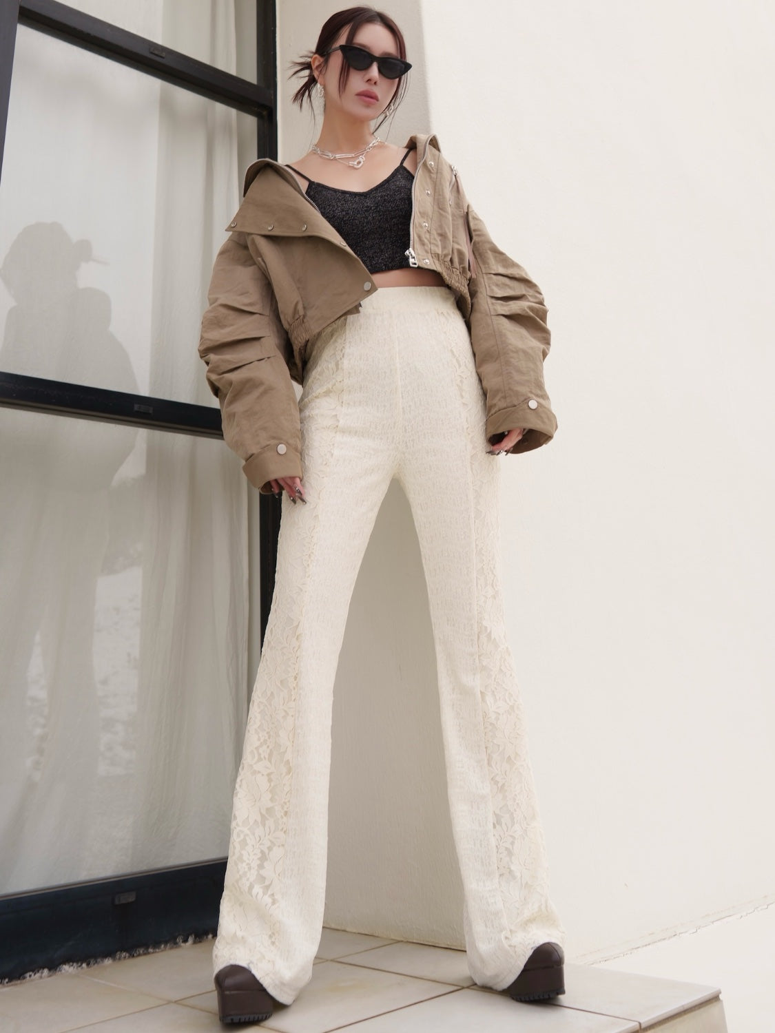 ミリタリー ライダースルック ブルゾン