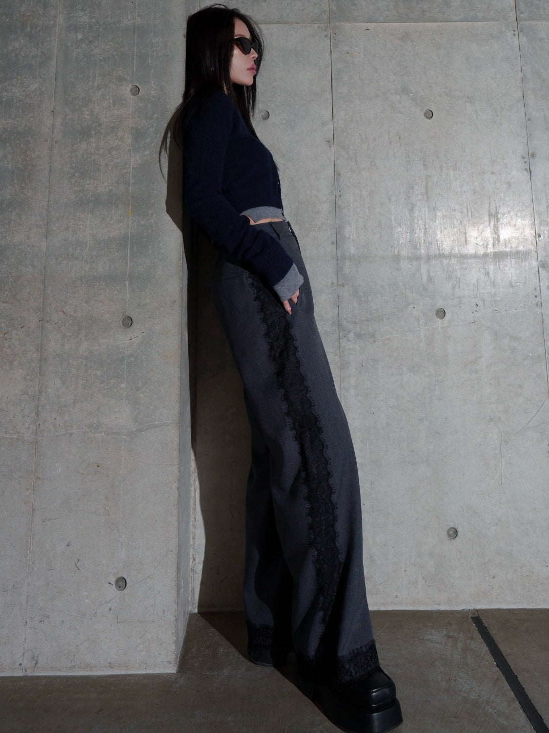 Multi-way レースコンビ ツイル サロペット