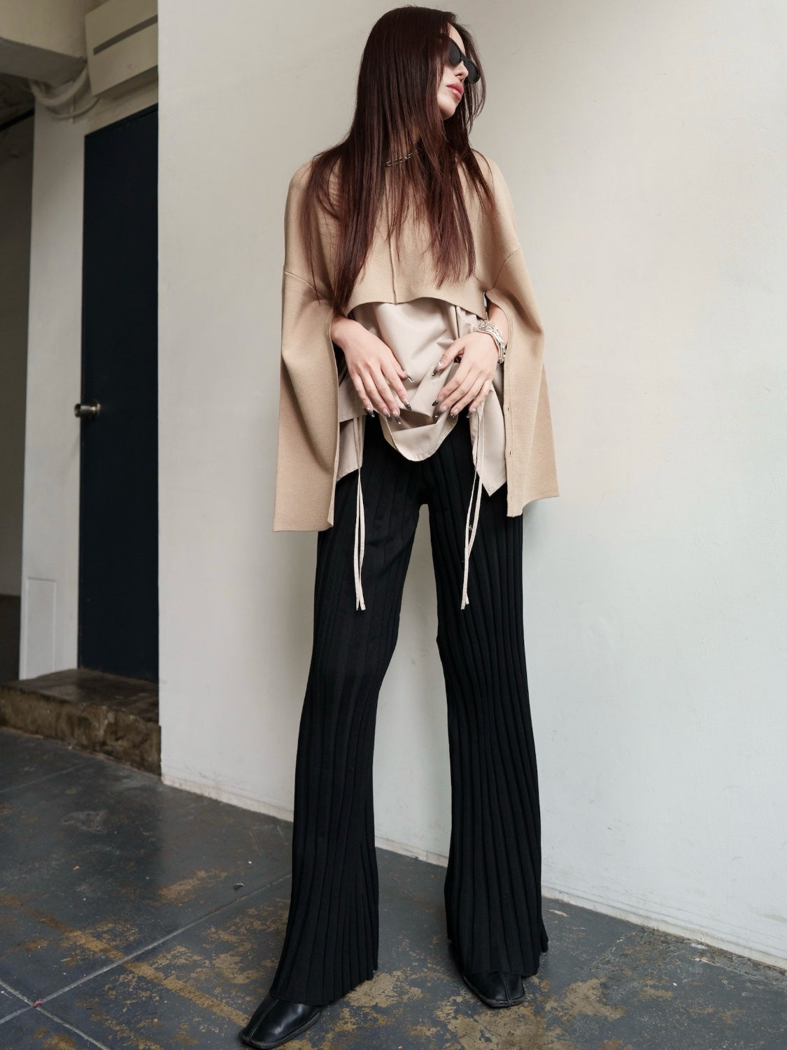 レイヤード KNIT & ブラウス セット