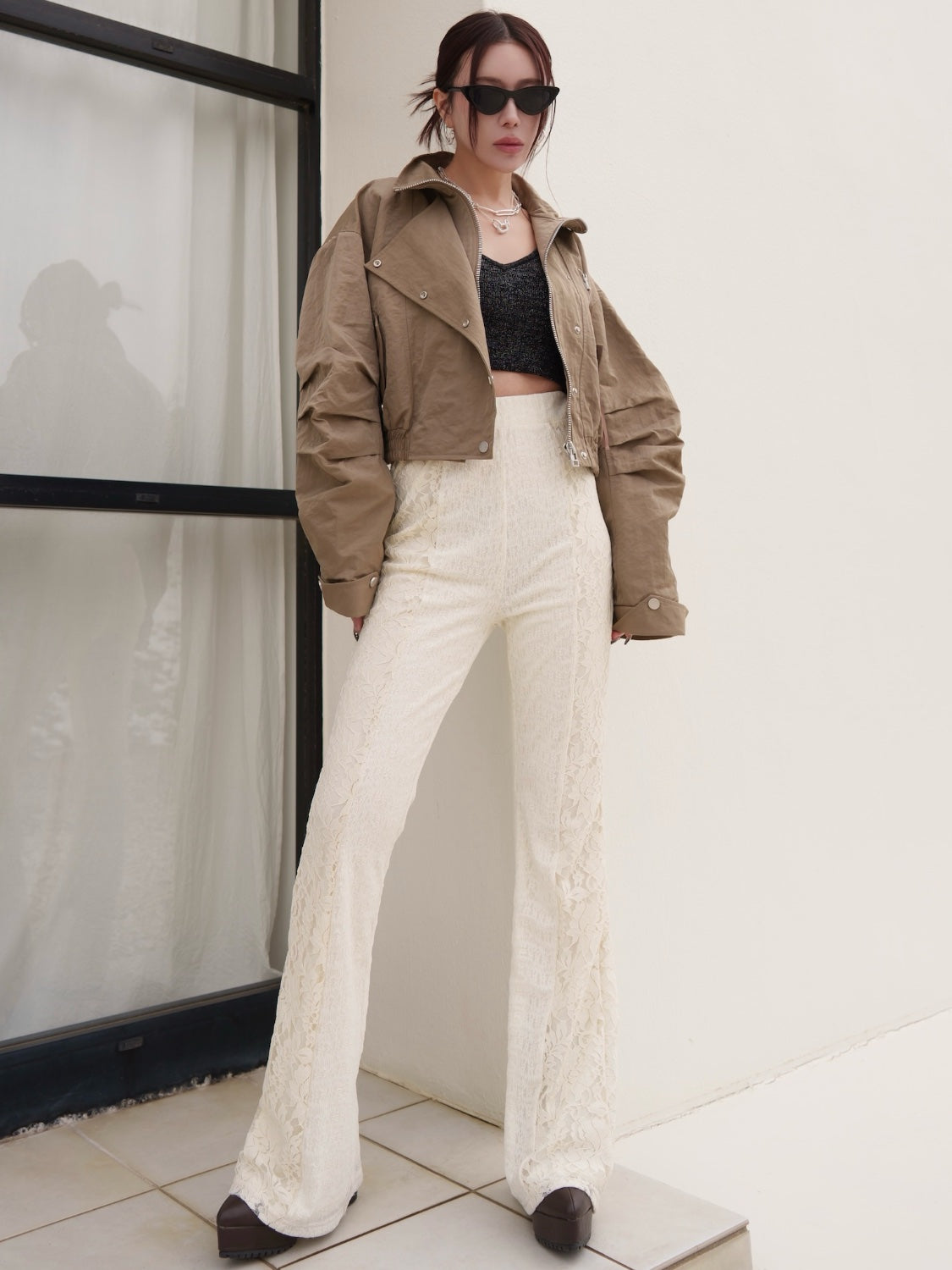 ミリタリー ライダースルック ブルゾン