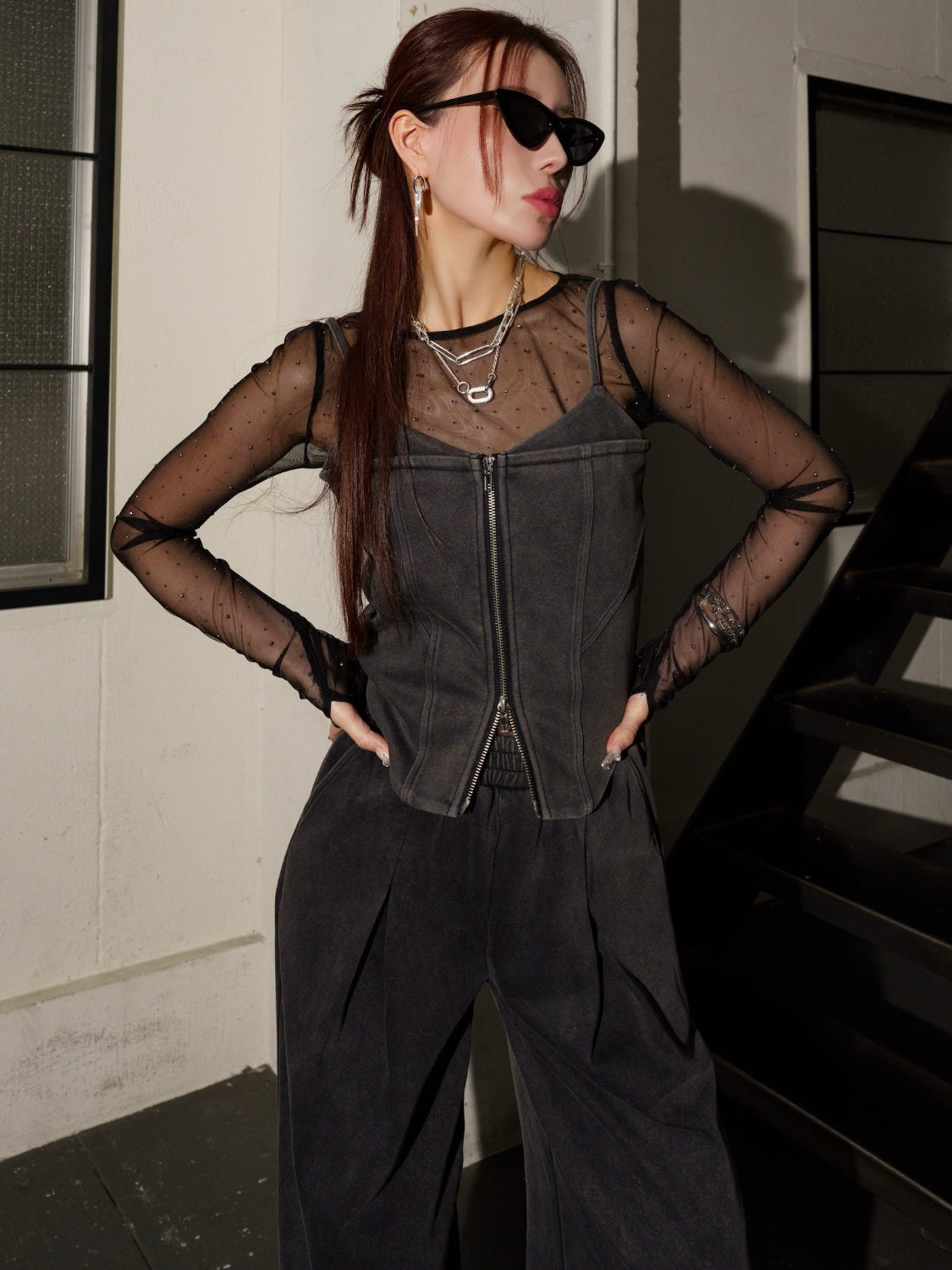 ピグメント Zip ビスチェ Set up