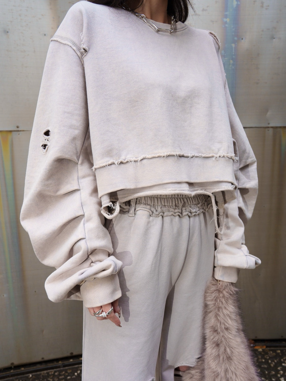 ピグメント Short ダメージ プルオーバー