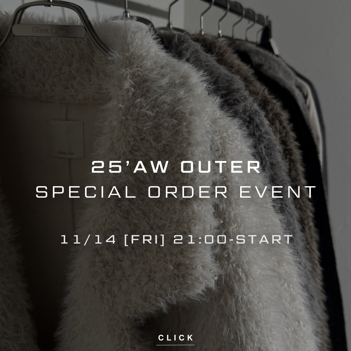 Glam Lips スタンドカラー ファー オーバーコート Glam Lips スタンド