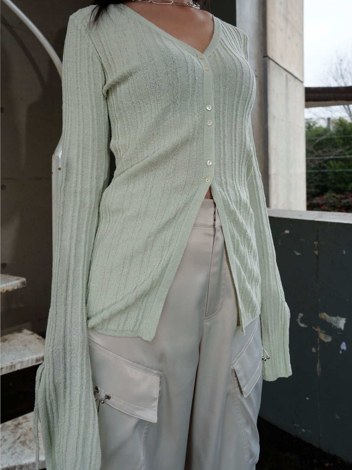 KNIT ビスチェ&カーデ Set Tops