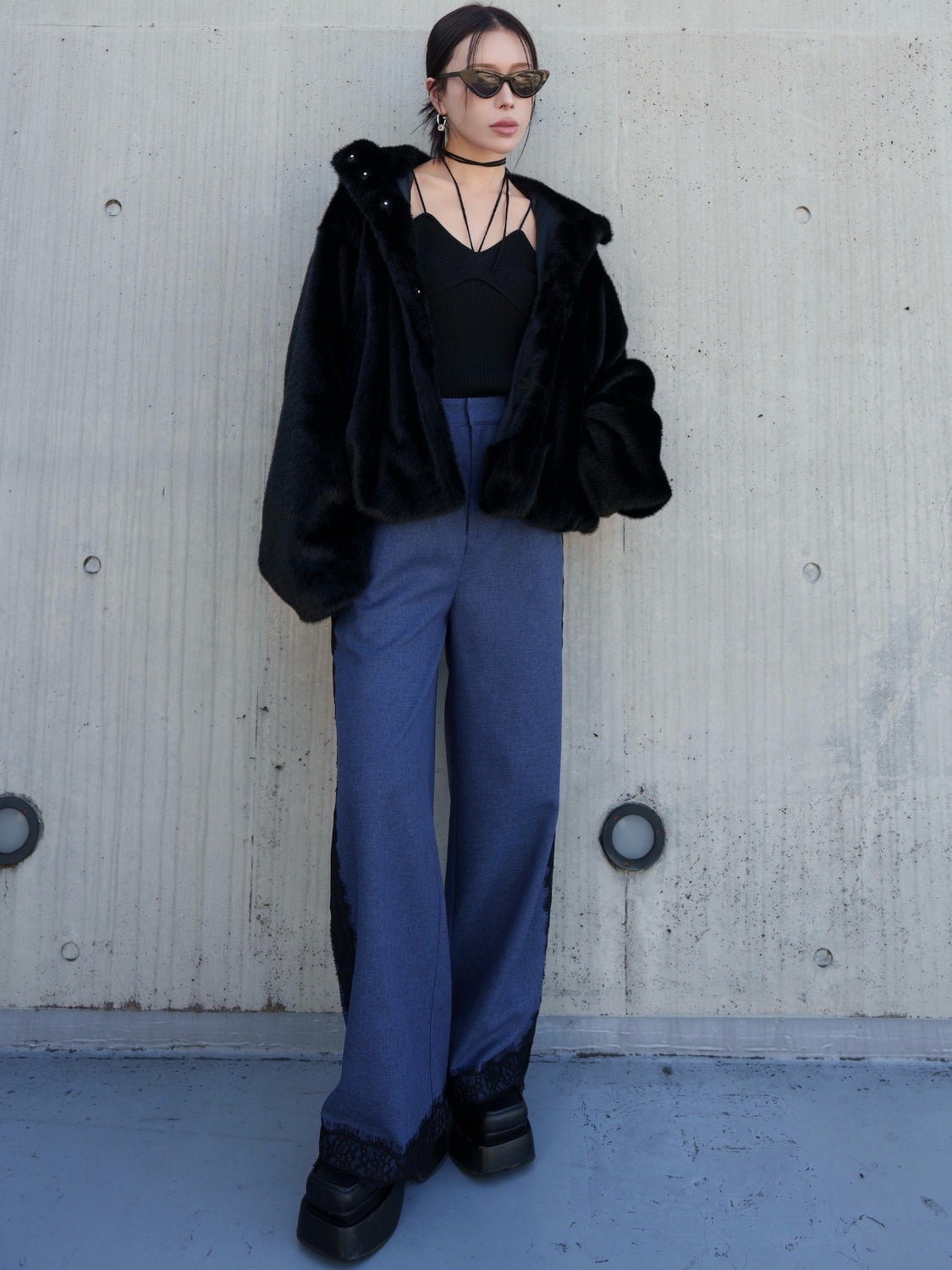 ストラップ ネック KNIT トップス