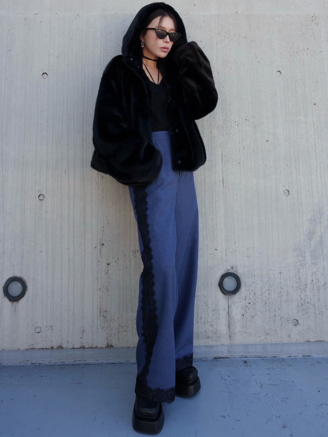 ストラップ ネック KNIT トップス