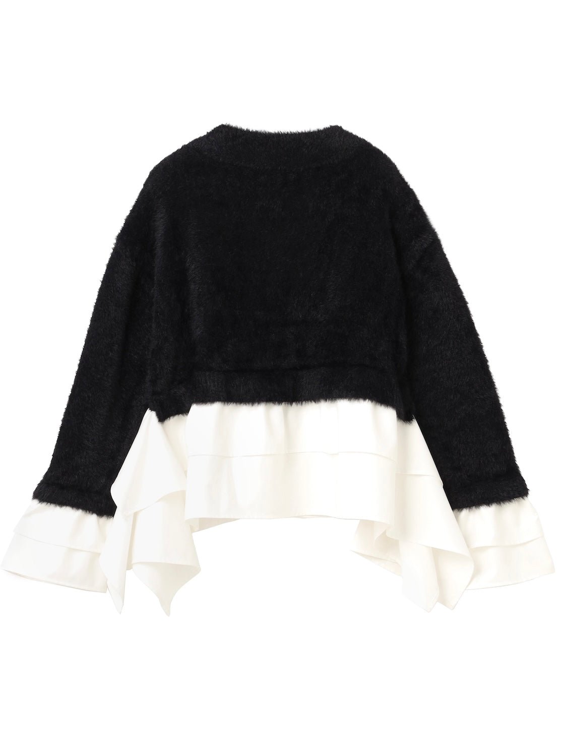 KNIT ドッキング フリルレイヤー ブラウス