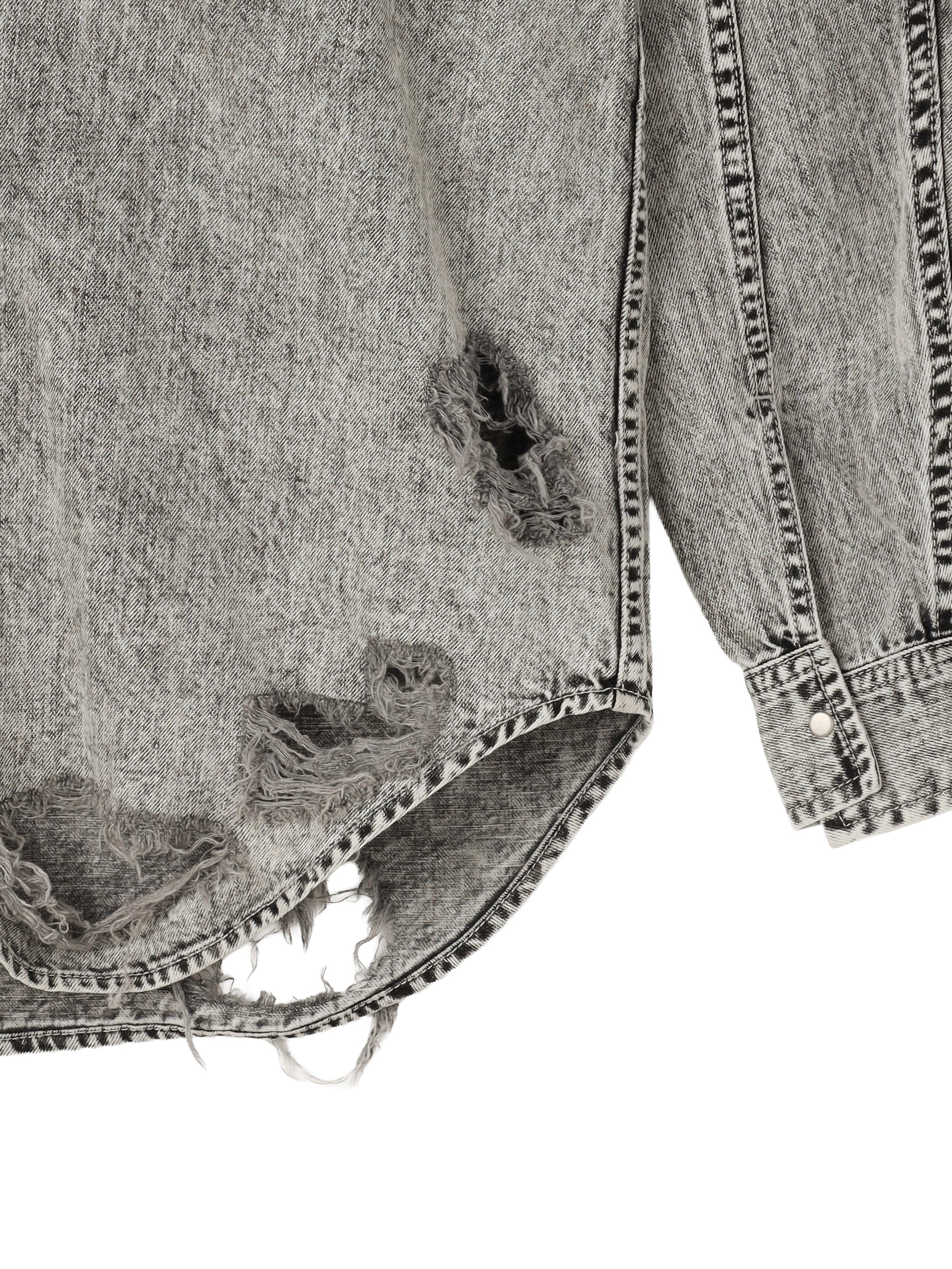 2WAY ダメージ DENIMシャツ