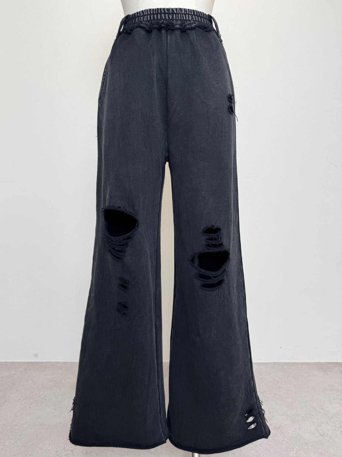 ピグメント Wide ダメージスウェットパンツ