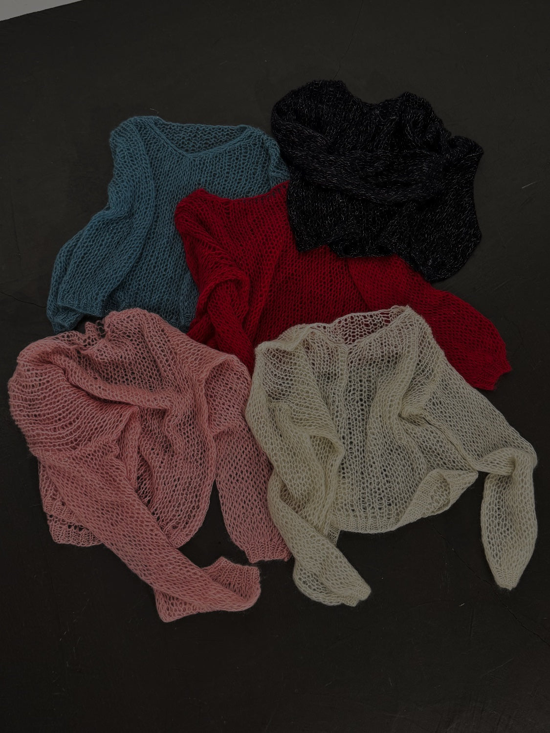 ラメ＆モヘア Hand Made KNIT