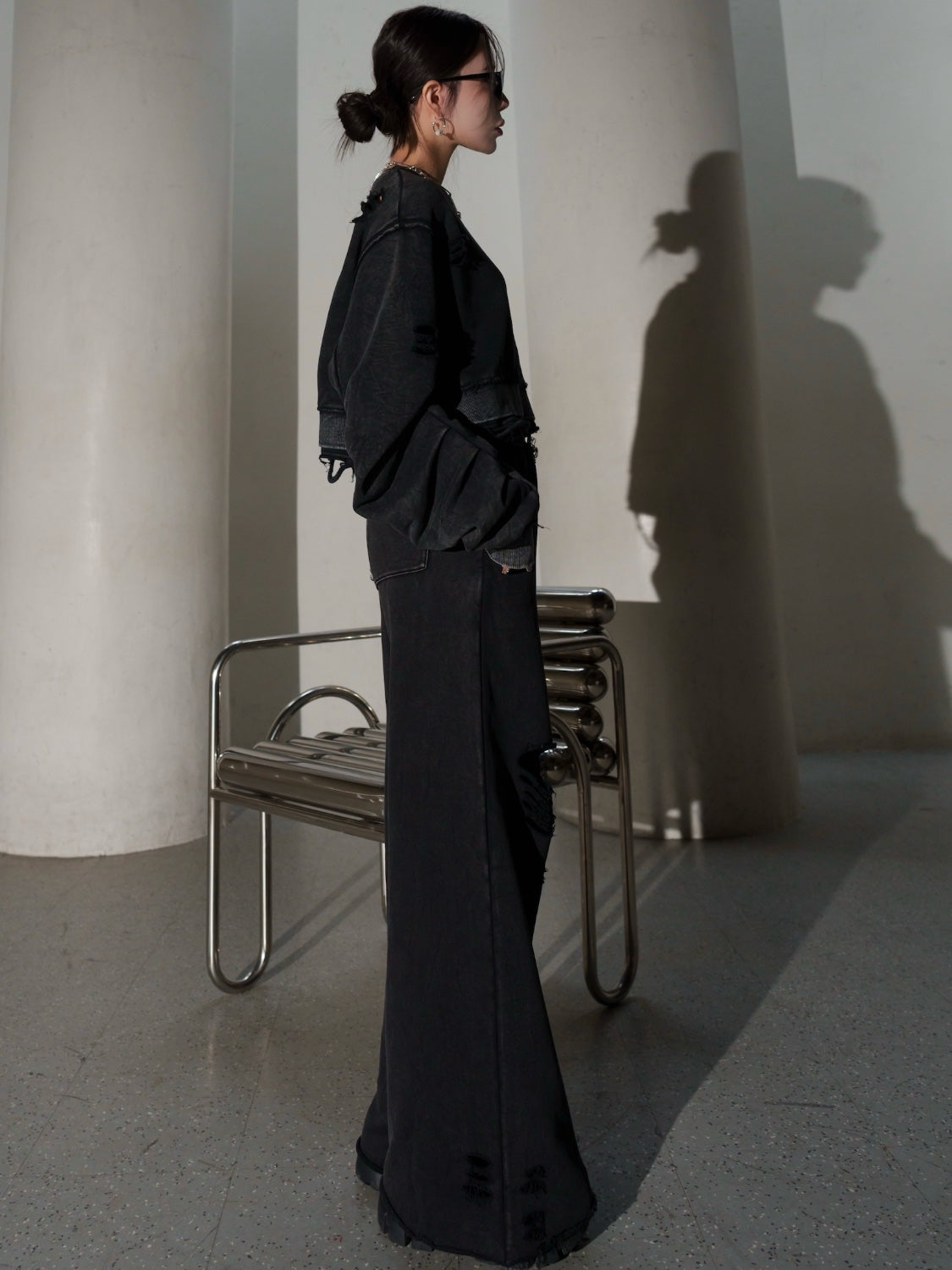 ピグメント Short ダメージ プルオーバー