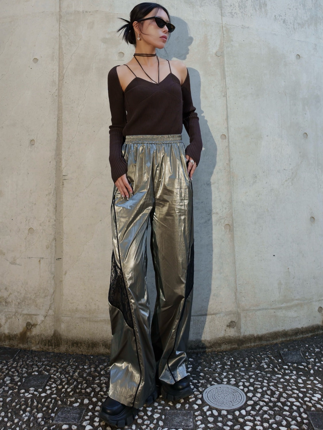 ストラップ ネック KNIT トップス